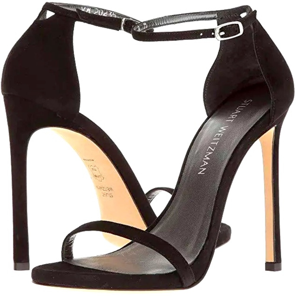 Stuart Weitzman Nudist Black Suede 7.5